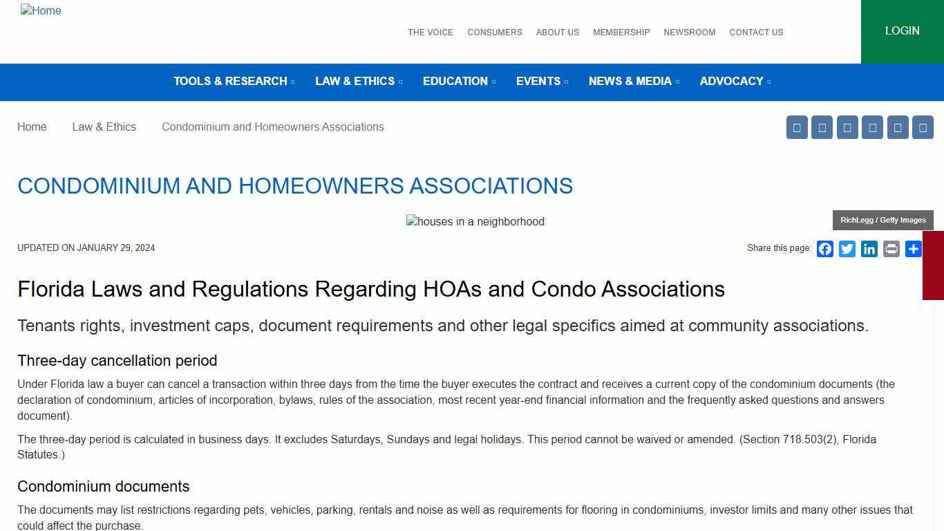 Condominium and Homeowners Associations Florida Realtors