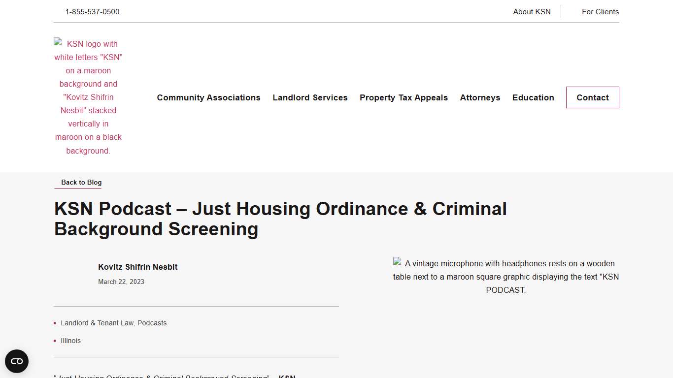 KSN Podcast - Just Housing Ordinance & Criminal Background Screening KSN Law Firm